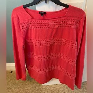 Talbots Coral Long Sleeve Top. Like New Condition.
